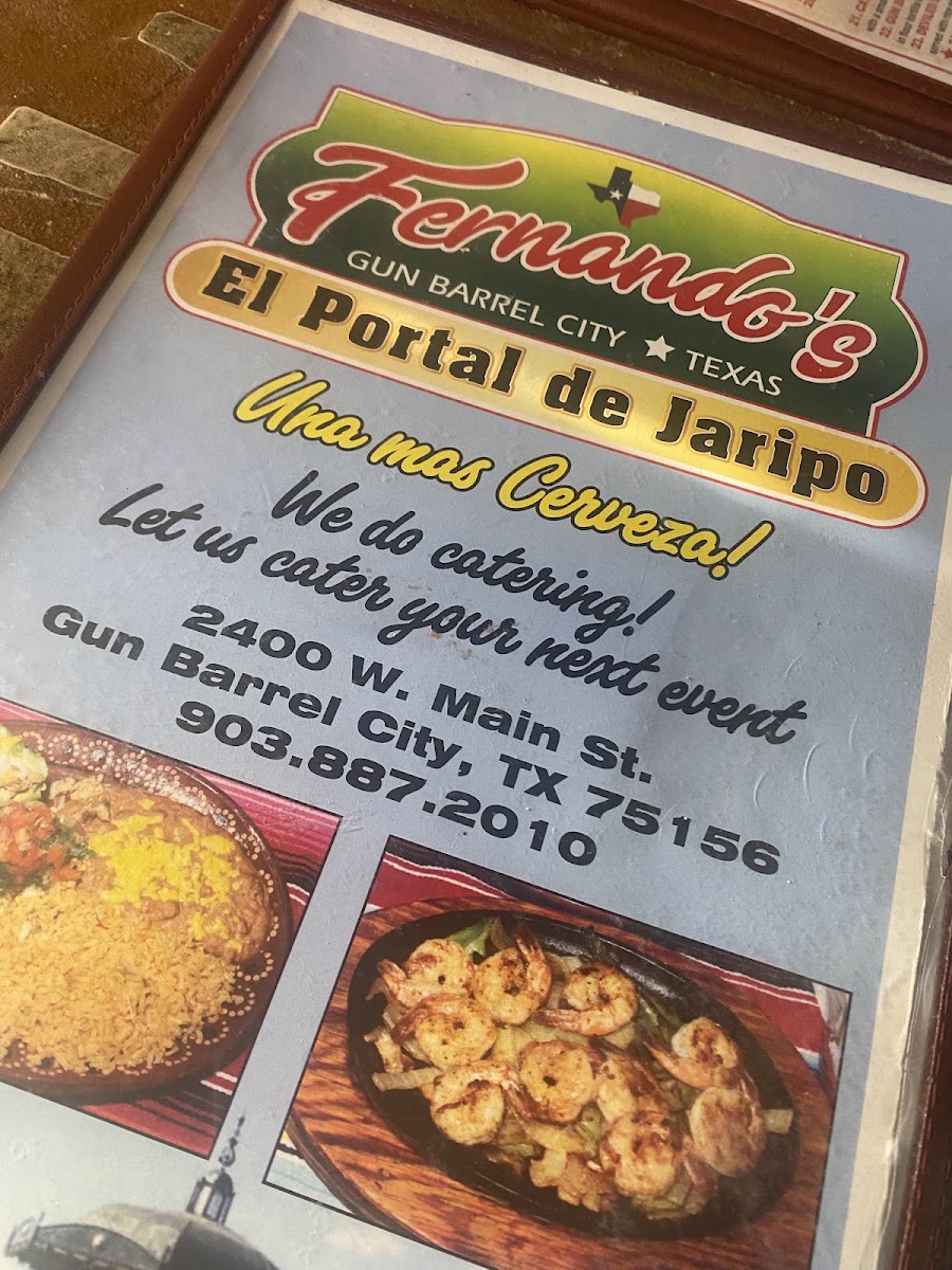 El Portal De Jaripo Inc. menu board