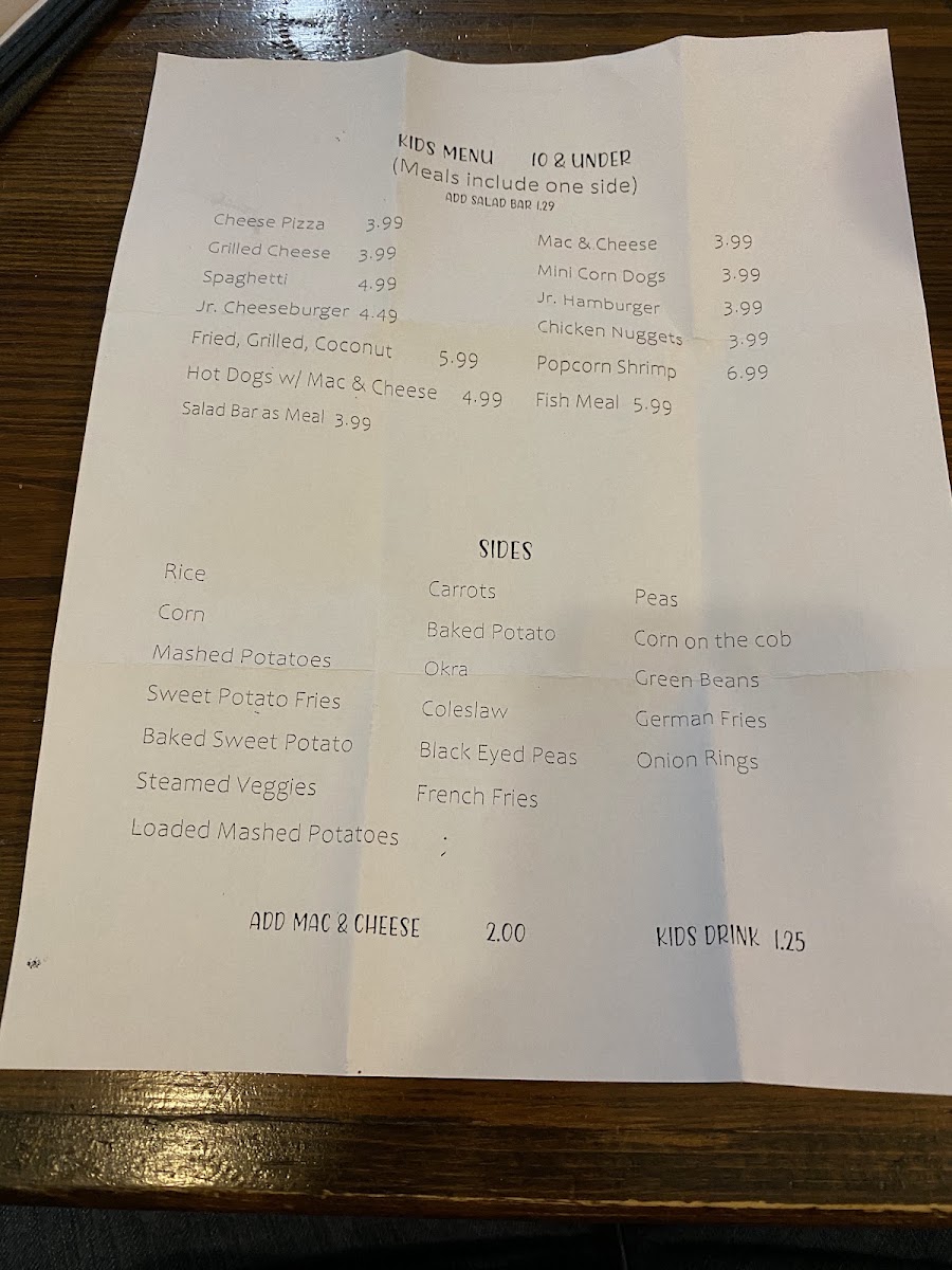 Floral & Hearty Diner menu board