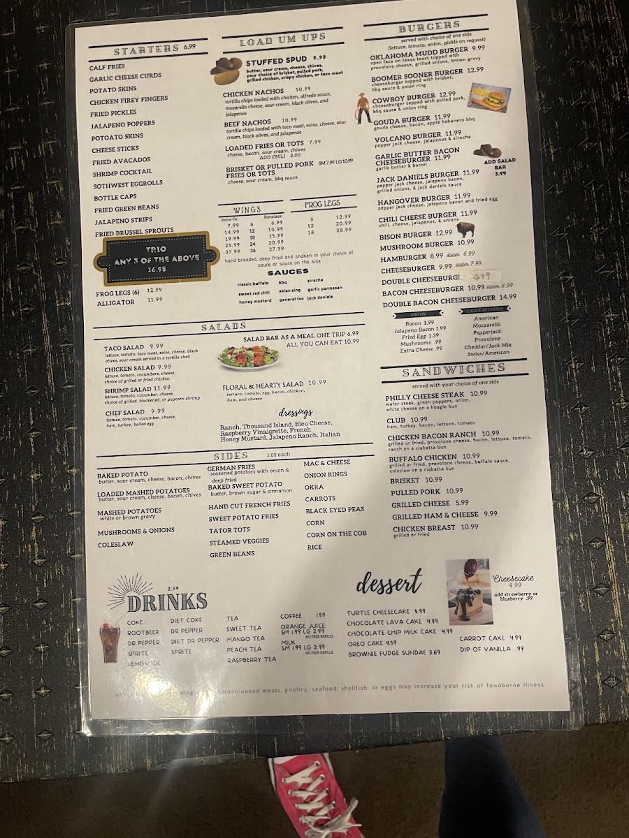 Floral & Hearty Diner menu board