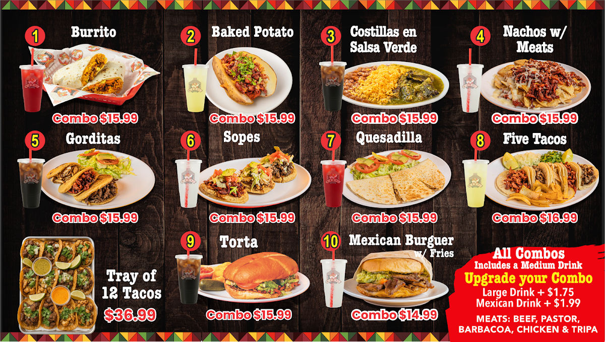 Chicken Pullita - Weatherford menu board