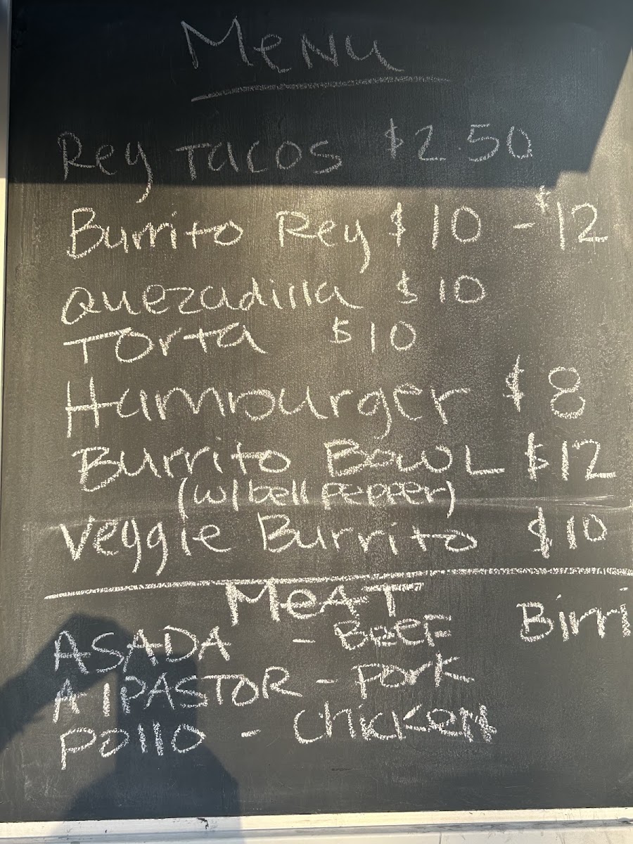 Chavez Tacos menu board