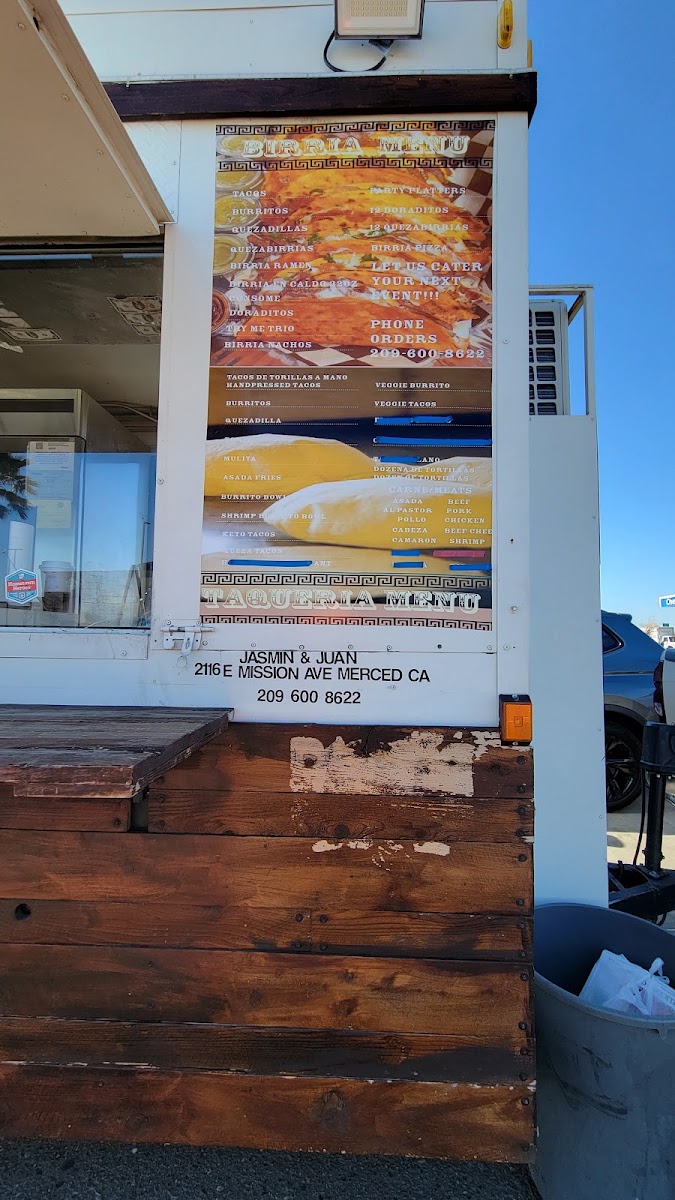 Chavez Tacos menu board