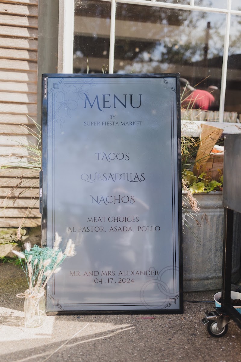 Super Fiesta Market menu board