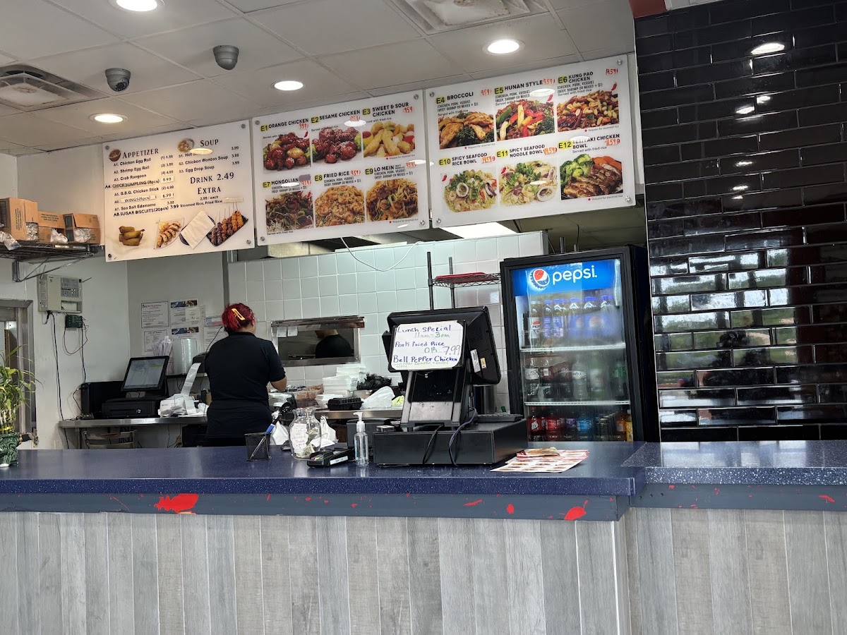 The Big Wok menu board