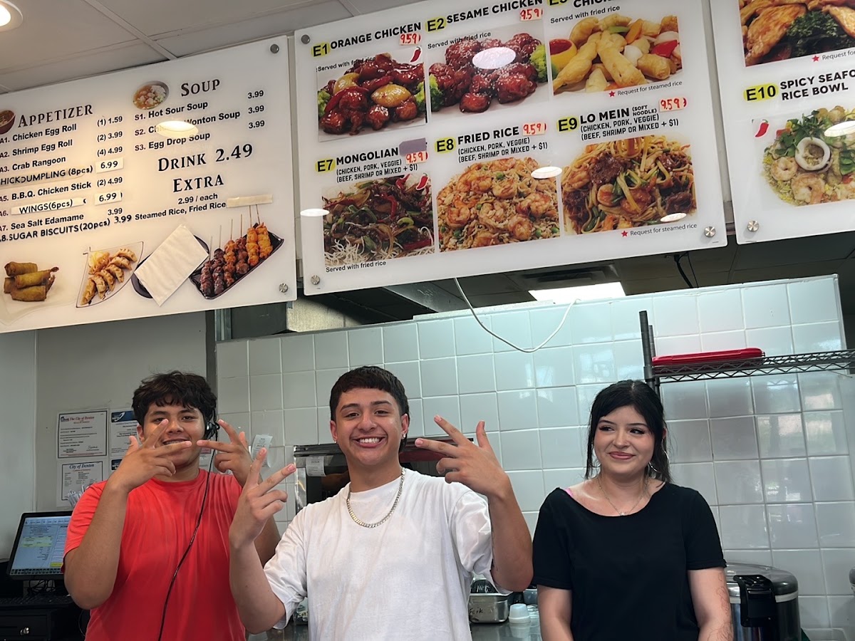The Big Wok menu board