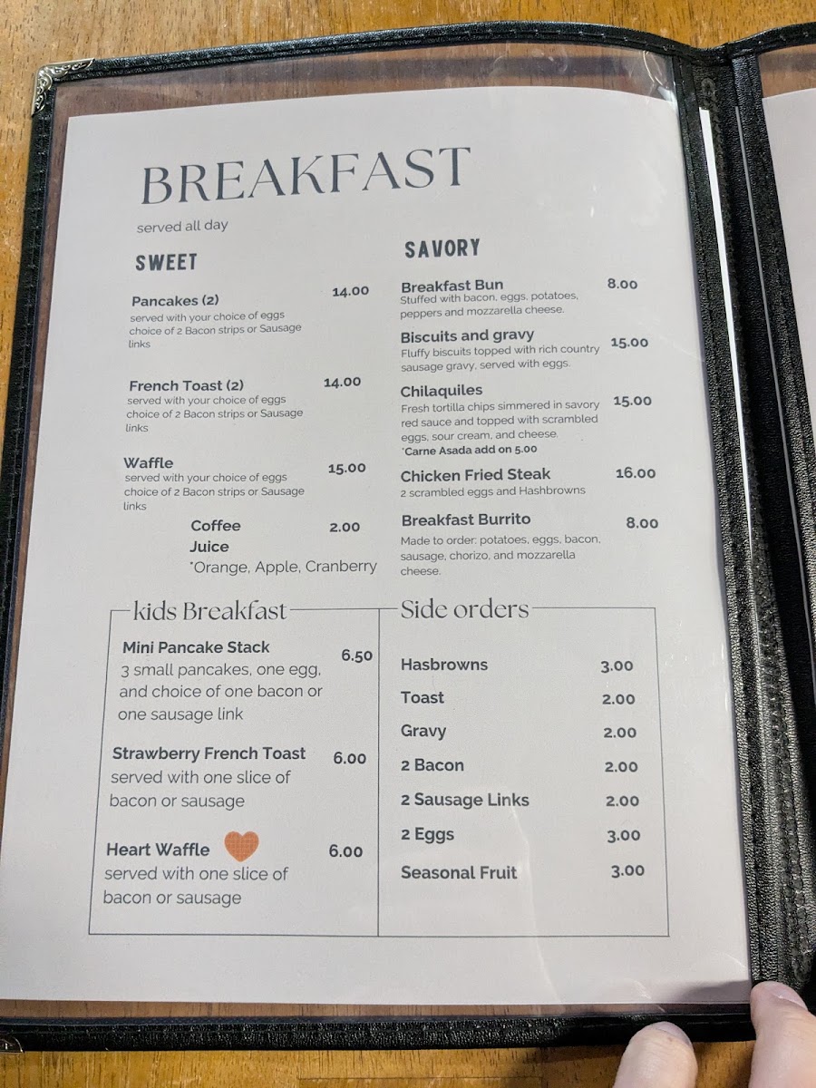 Gaytan Kitchen Creations menu board