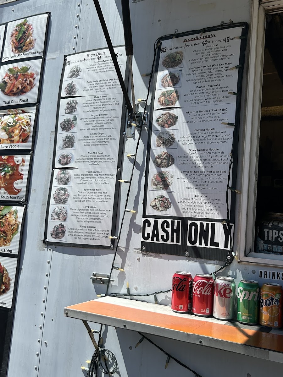 AnyThing Else Thai Food menu board