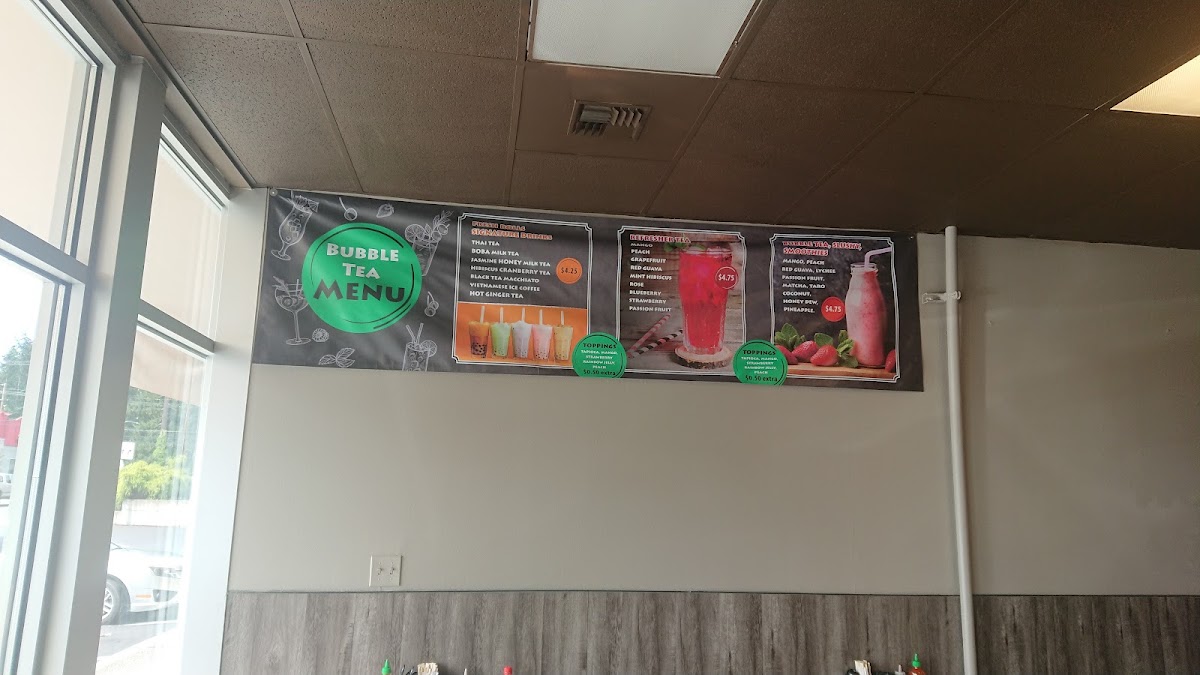 Fresh Rolls Fircrest Vietnamese Restaurant menu board