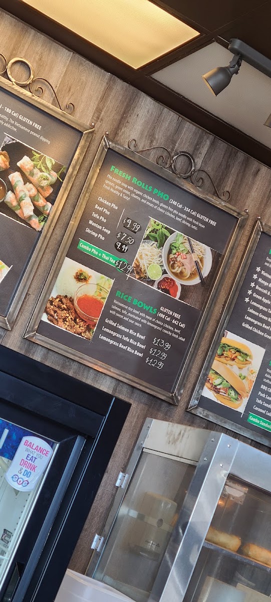 Fresh Rolls Fircrest Vietnamese Restaurant menu board