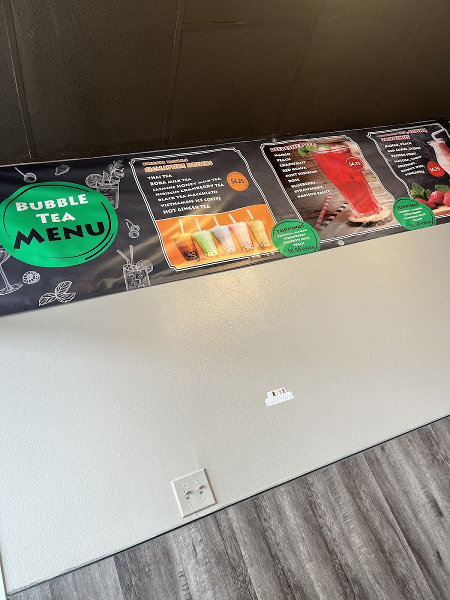 Fresh Rolls Fircrest Vietnamese Restaurant menu board