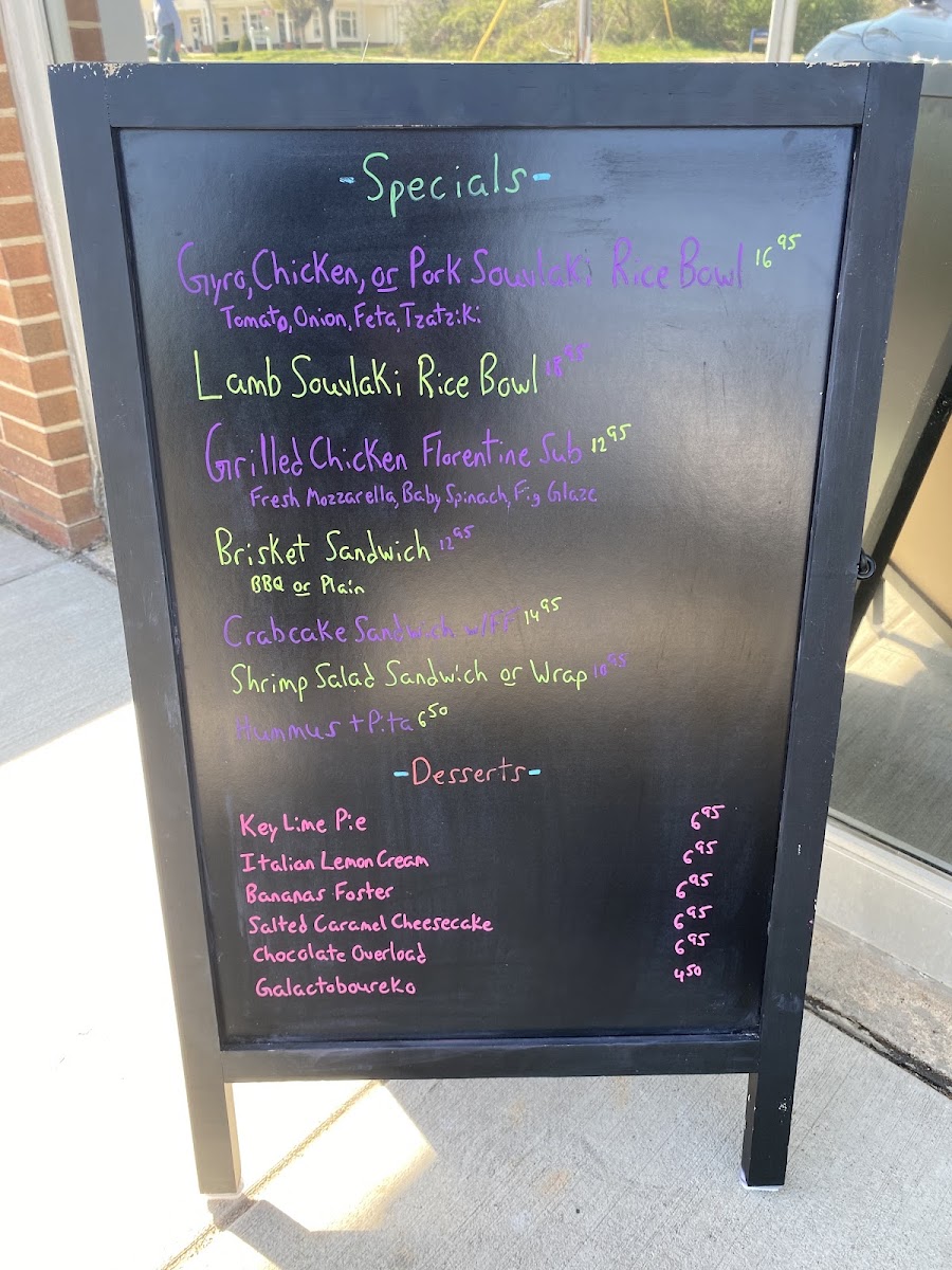 Jimmy's Grille menu board
