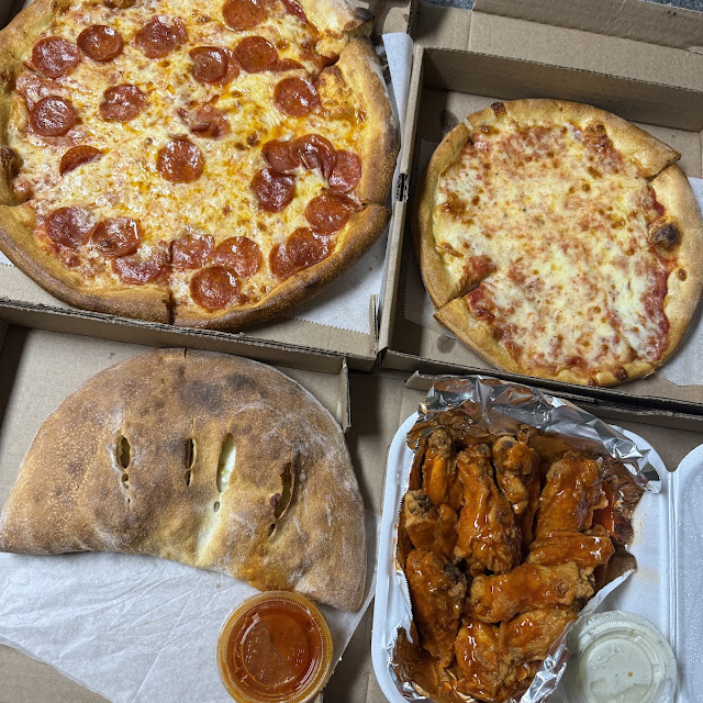 Pizza and 8 Wings