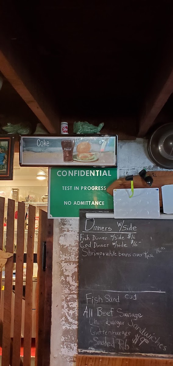 Fish Shack menu board