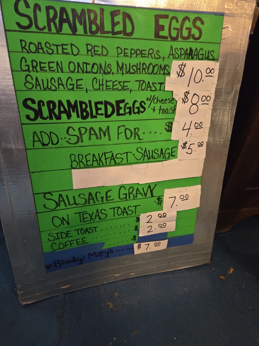 Fish Shack menu board
