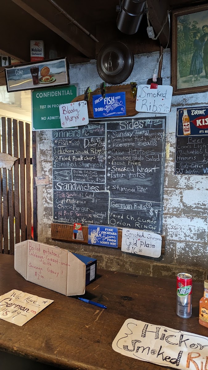 Fish Shack menu board