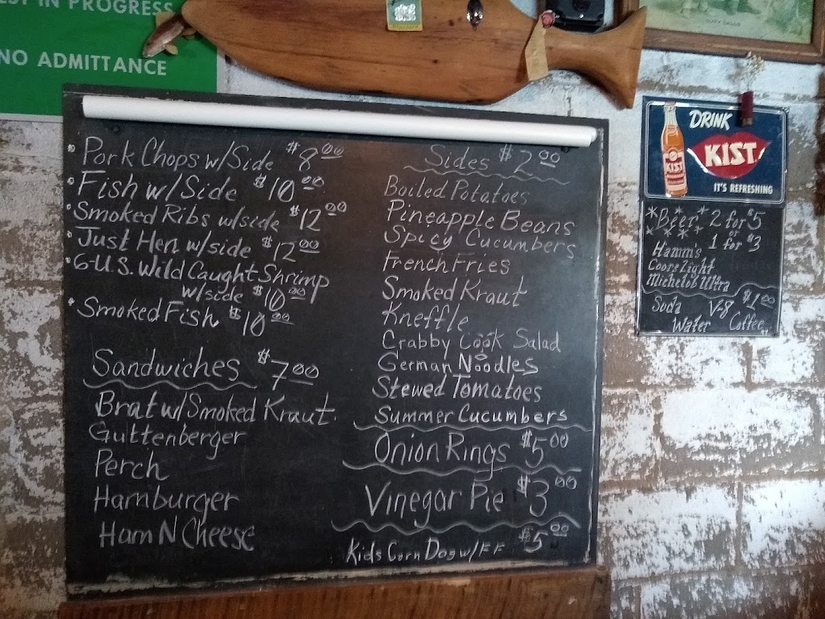 Fish Shack menu board
