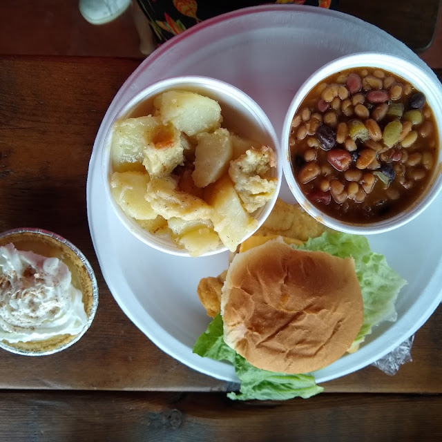 Vinegar Pie Perch Sandwich Baked Beans
