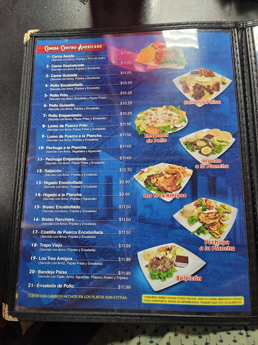El Pulgarcito menu board