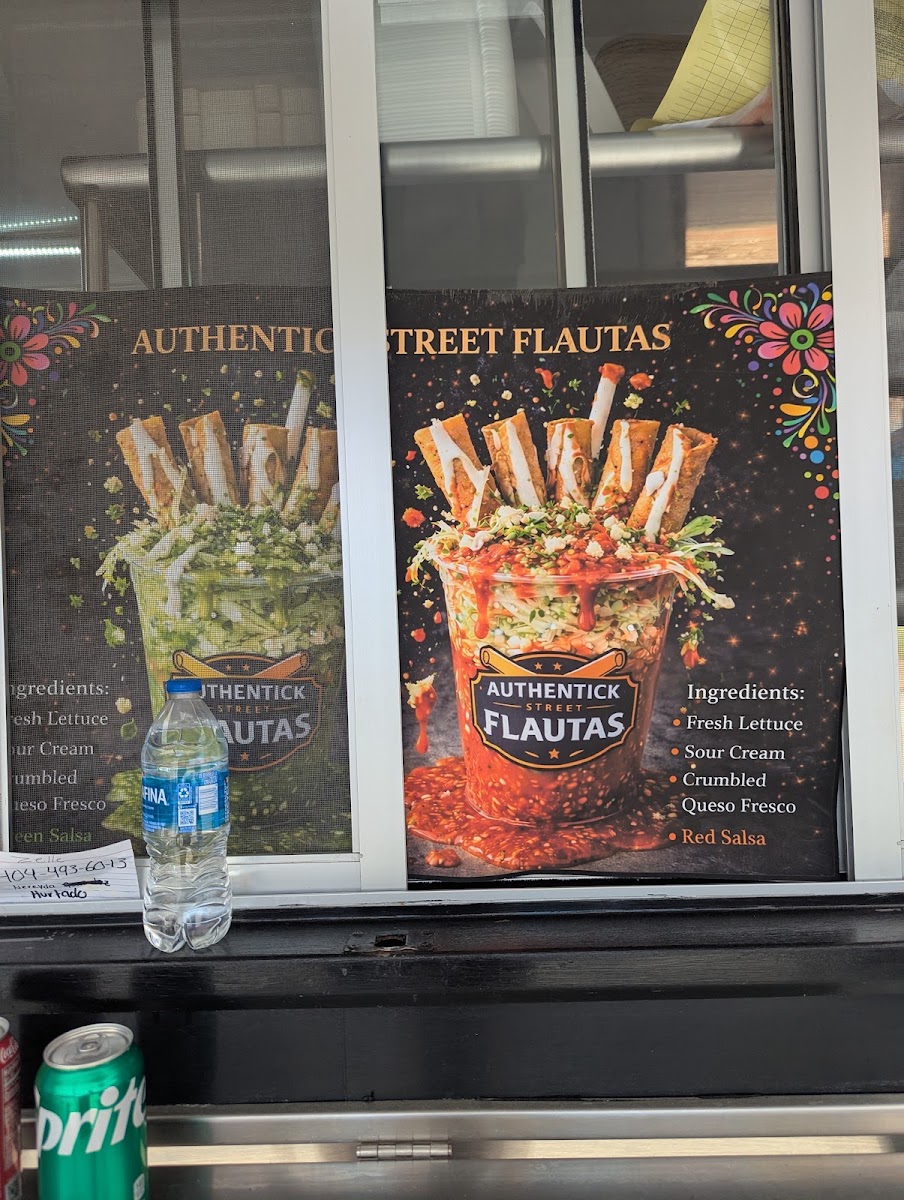 The Corner Mexican Street Food Truck and Central American menu board