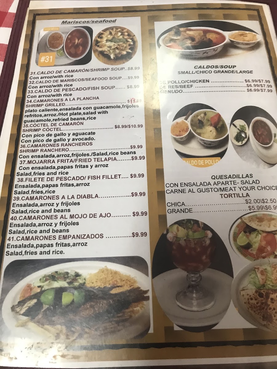 Tacos. Mexico menu board