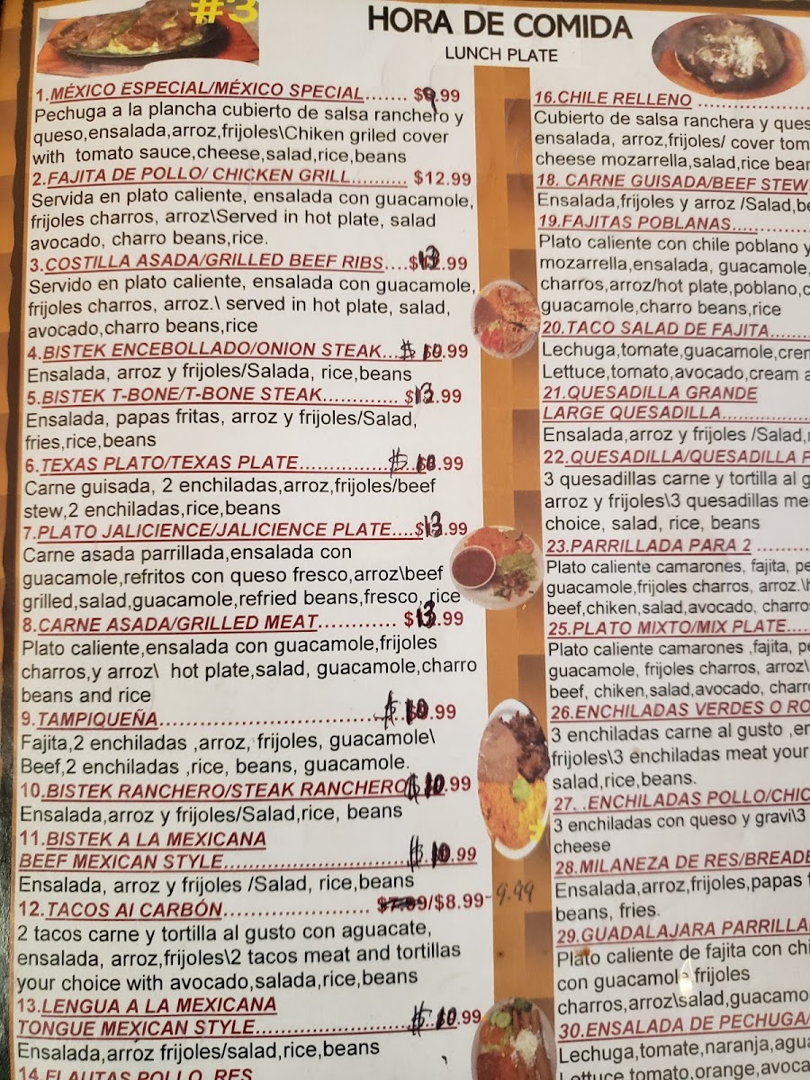 Tacos. Mexico menu board