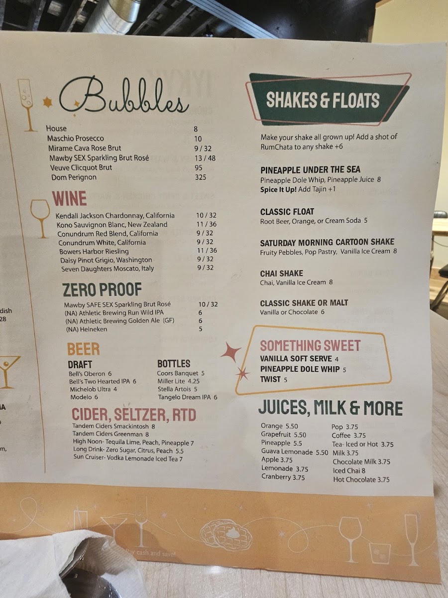 Sisters menu board