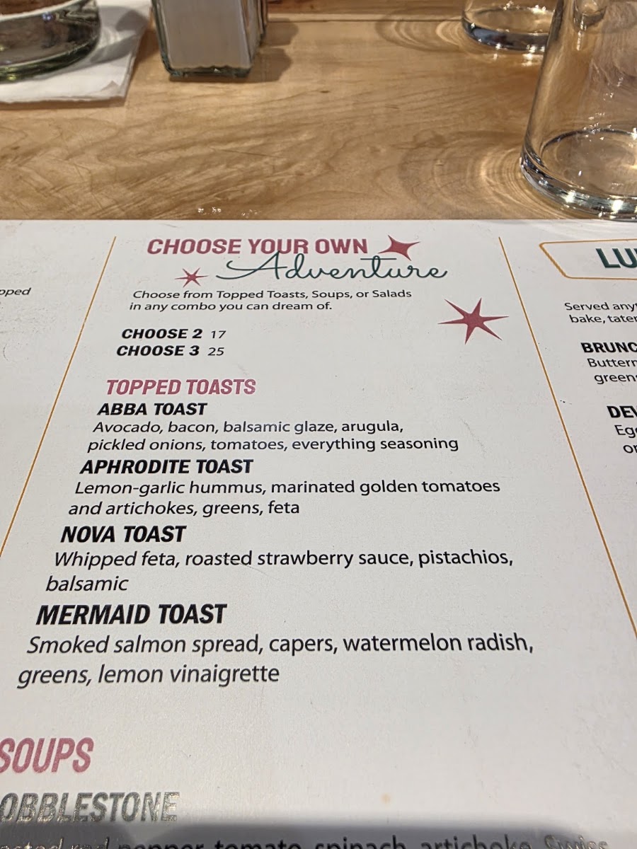 Sisters menu board