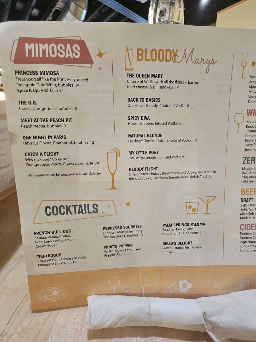Sisters menu board