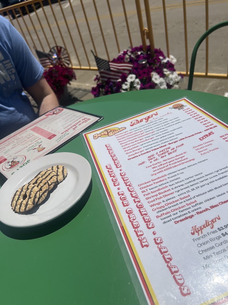 Joey's Slice of Waukesha menu board
