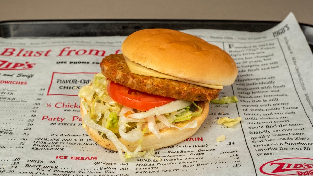 Zip's Drive-In menu board