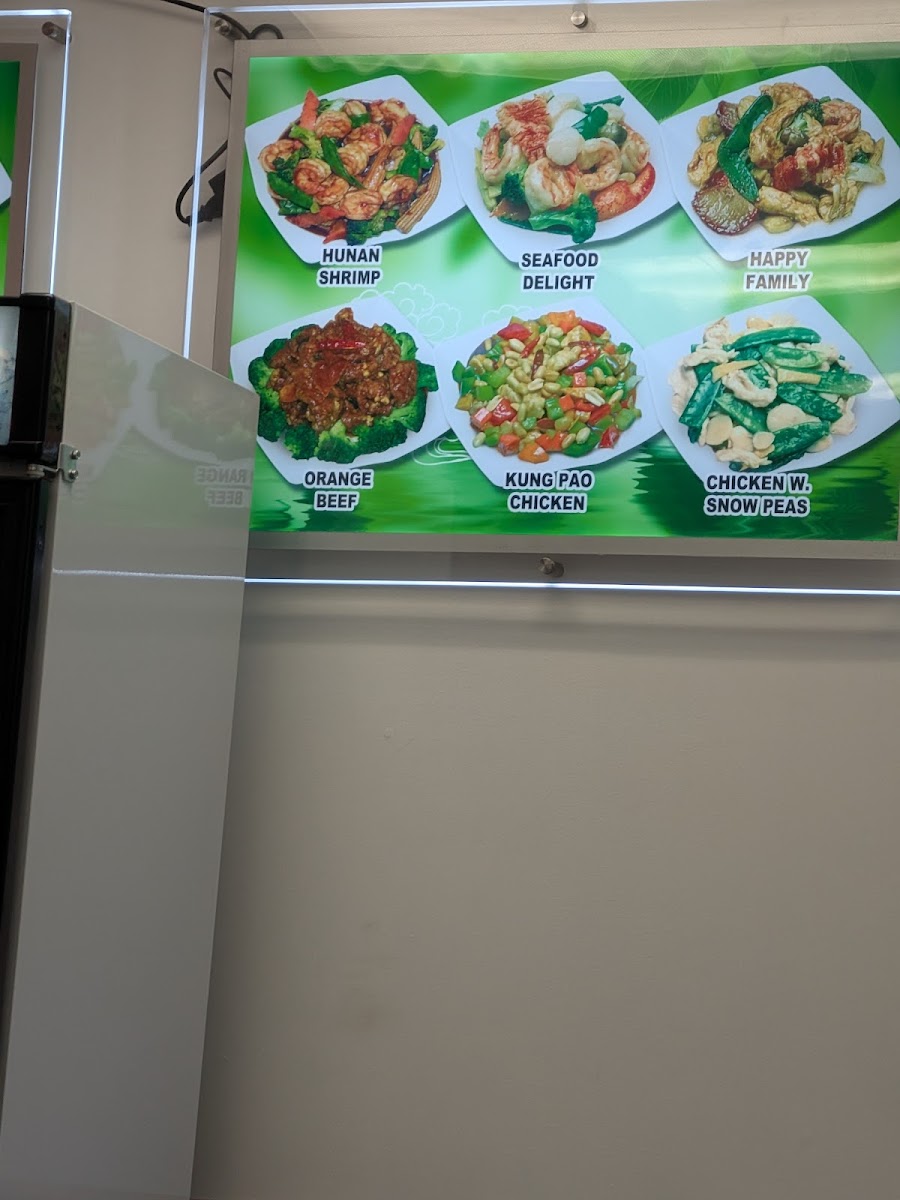 Great Wall Chinese menu board