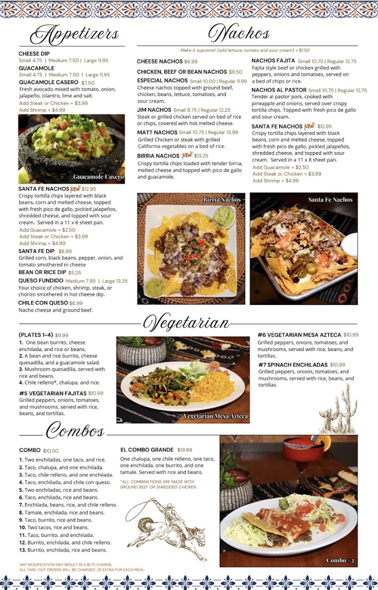 El Bronco | Mexican Restaurant menu board