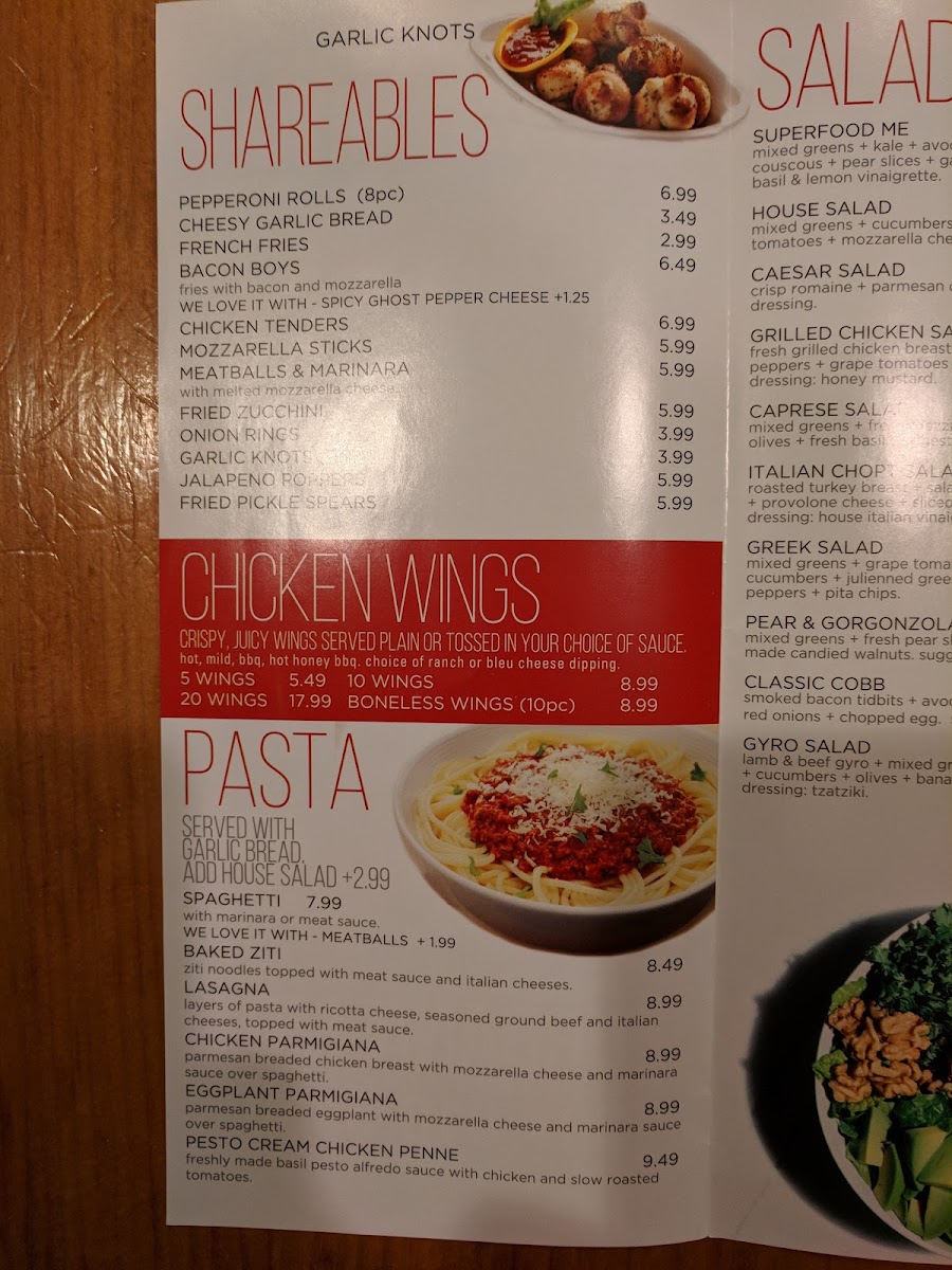 Manhattan Pizza-Urbana menu board