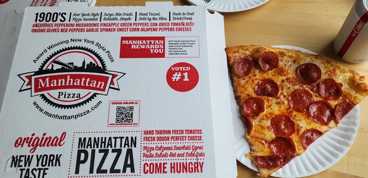 Manhattan Pizza-Urbana menu board