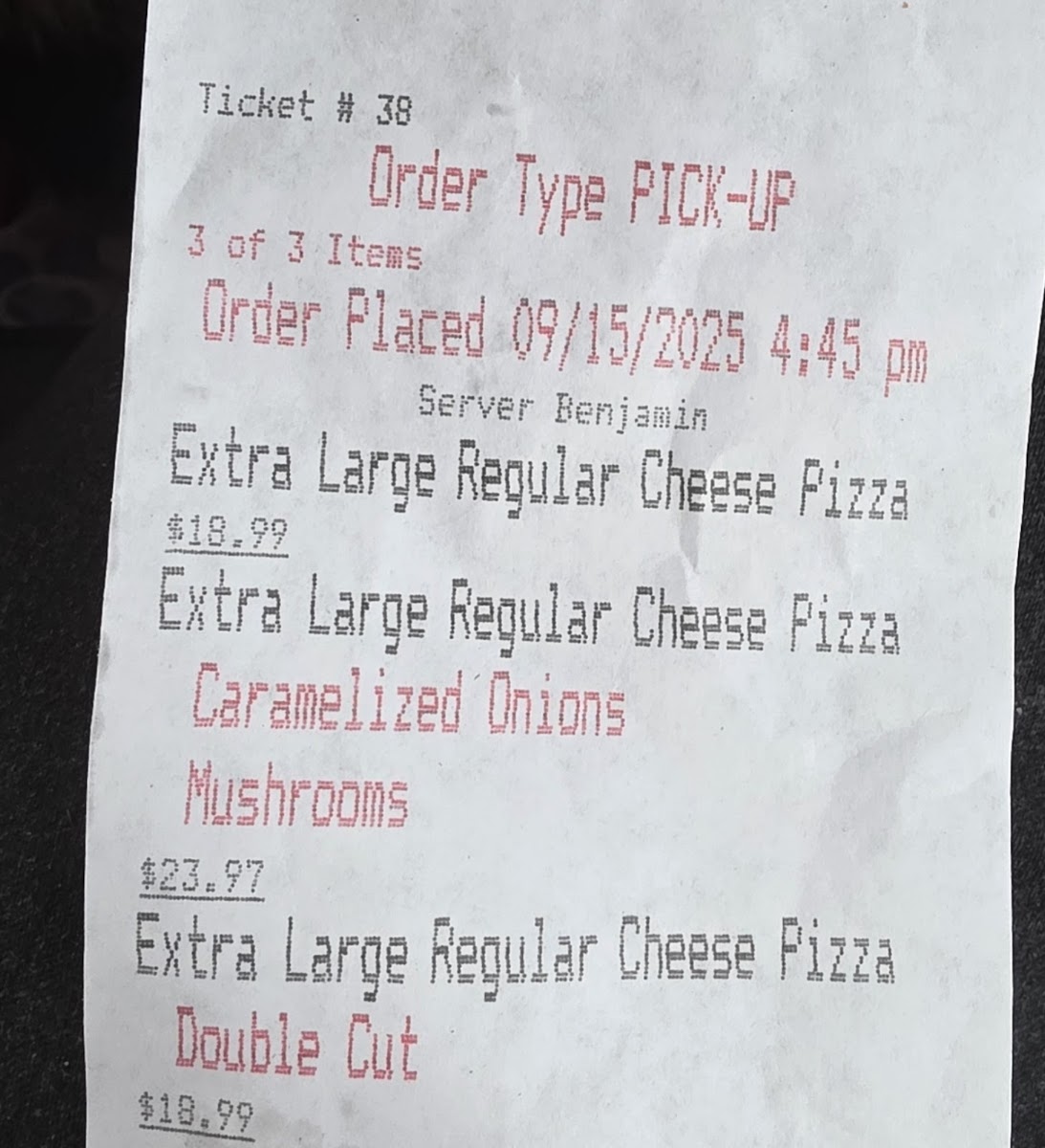 Manhattan Pizza-Urbana menu board