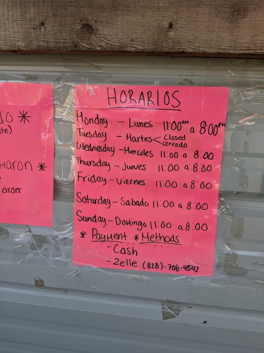 Clarita’s Pupuseria menu board