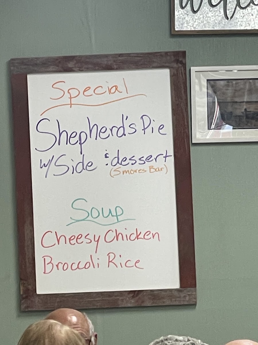 Driftwood Diner menu board