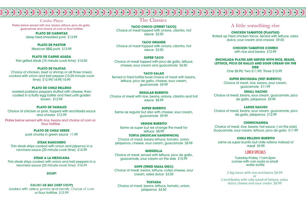 Tacos Tijuana | Mexican menu board