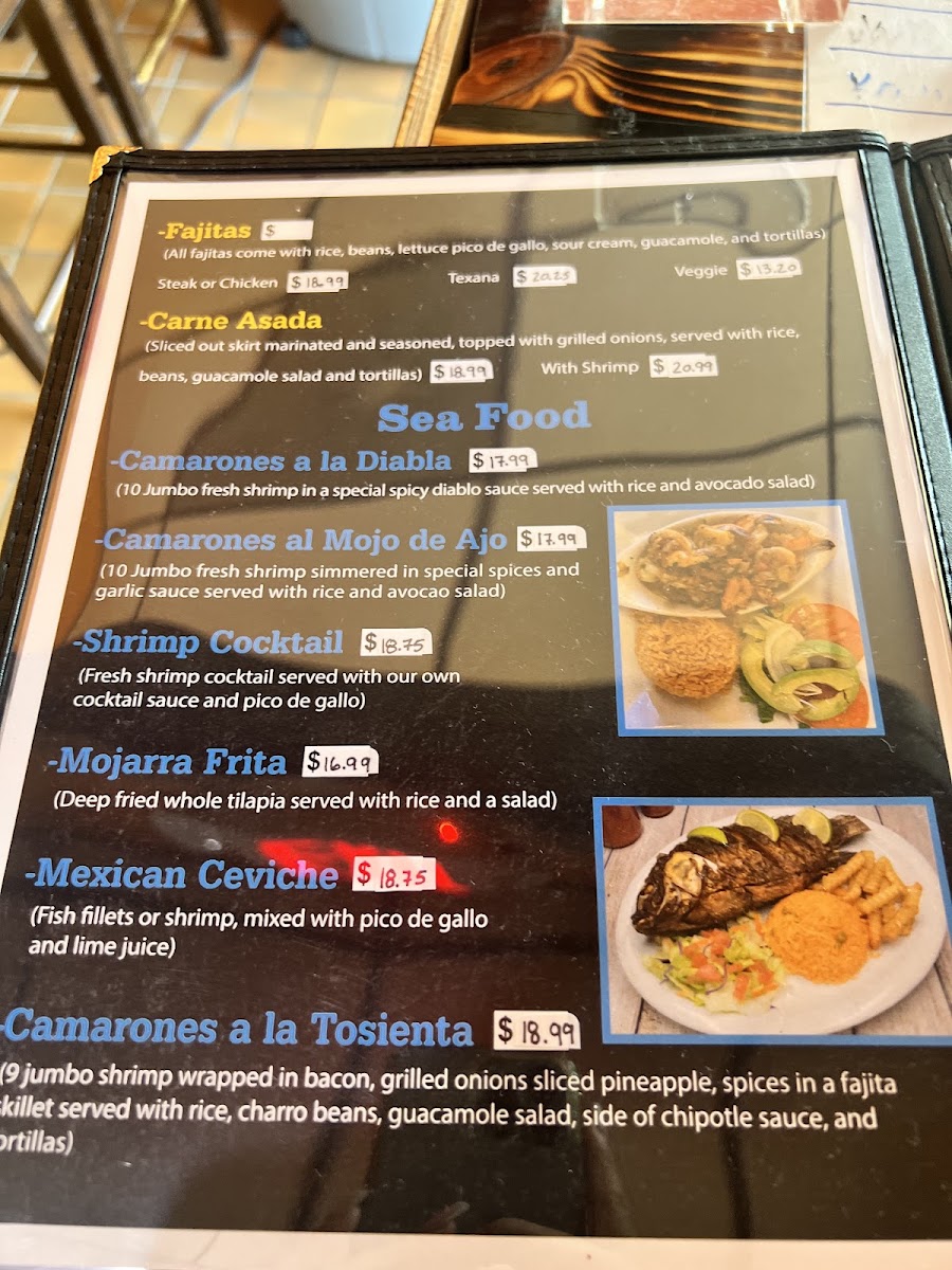 La Parrilla | Mexican menu board