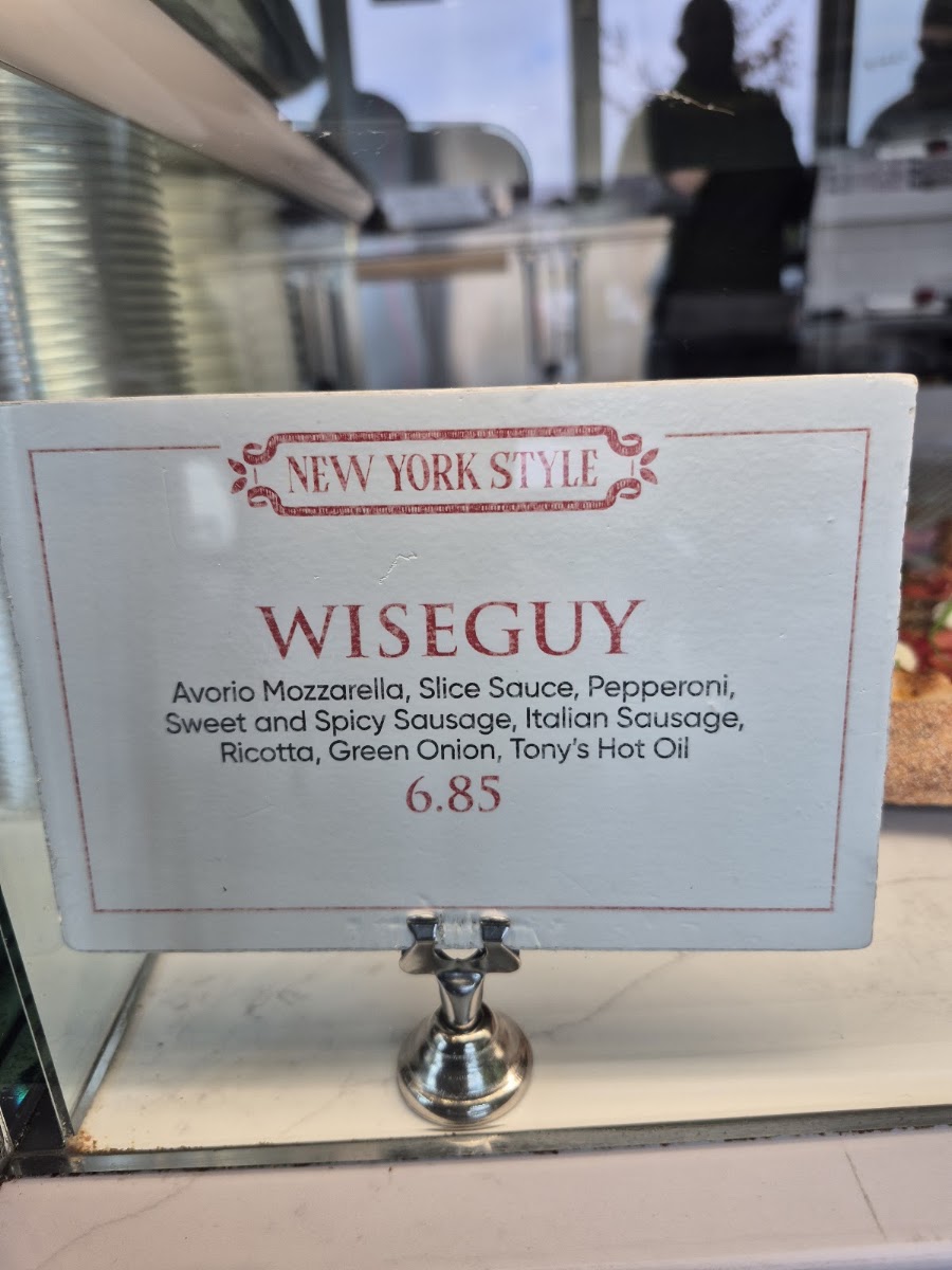 Slice House by Tony Gemignani menu board