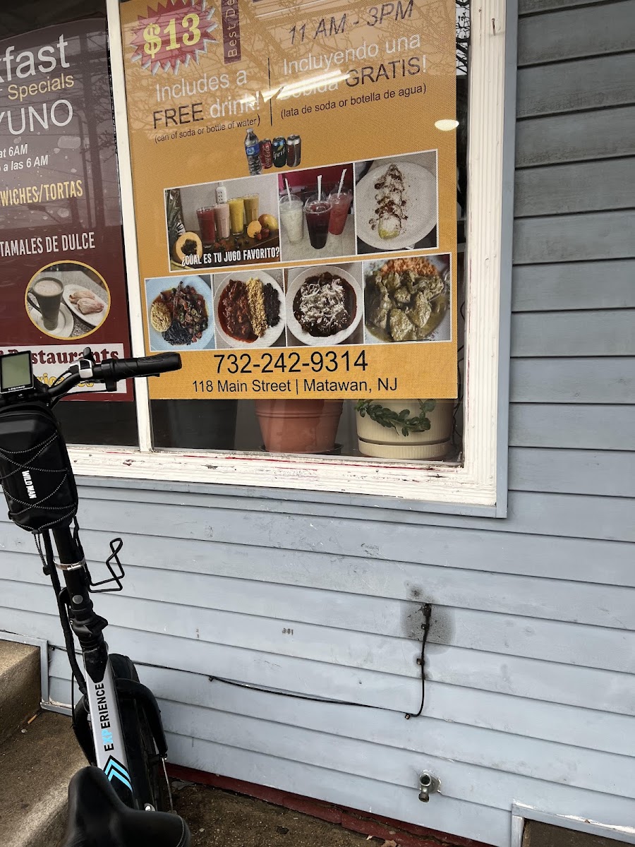 Delicias Mexicanas menu board