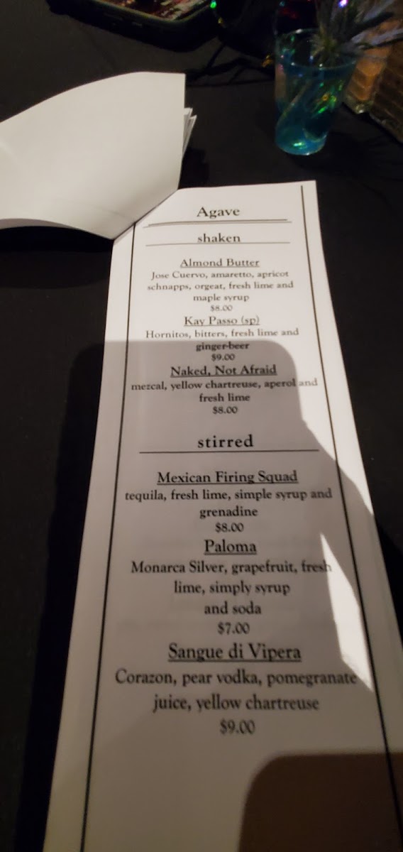 Portneuf Grille & Lounge menu board