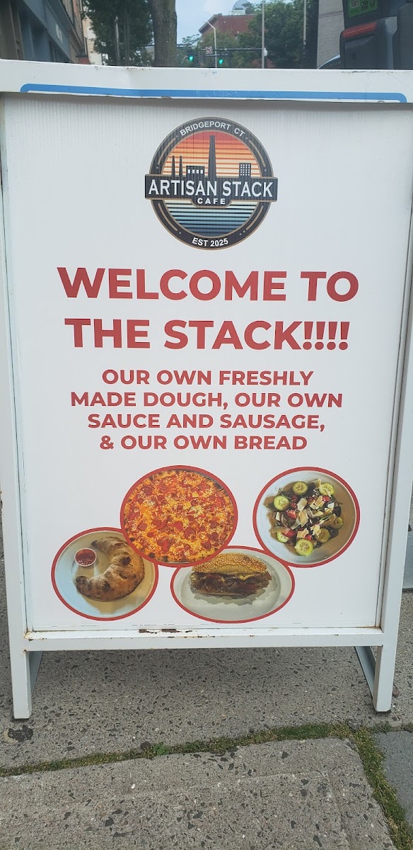 Artisan Stack Cafe menu board