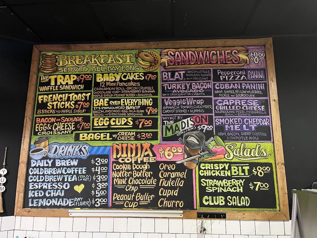 Meet me on Madison menu board