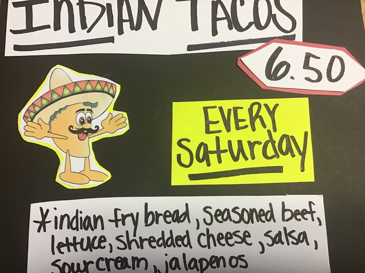 The Take Out menu board