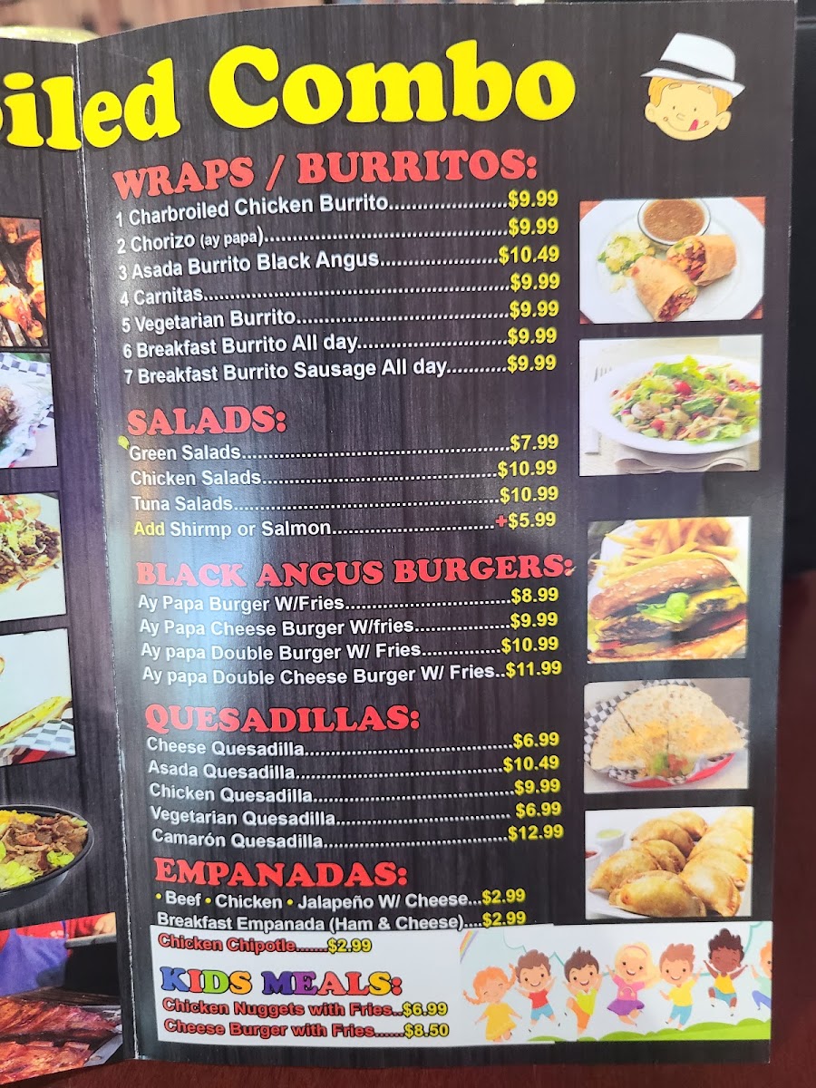 Ay Papa Que Rico - North Hollywood, CA menu board