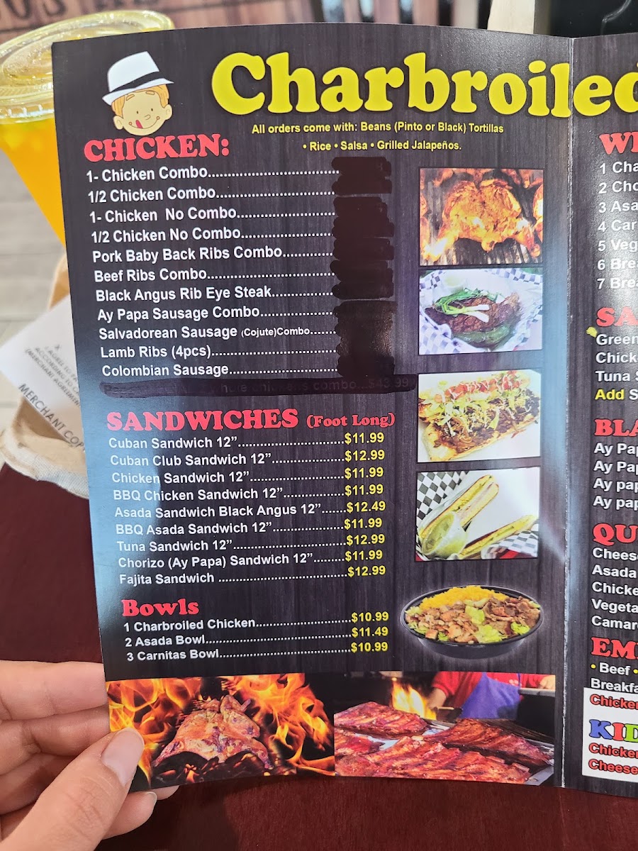 Ay Papa Que Rico - North Hollywood, CA menu board