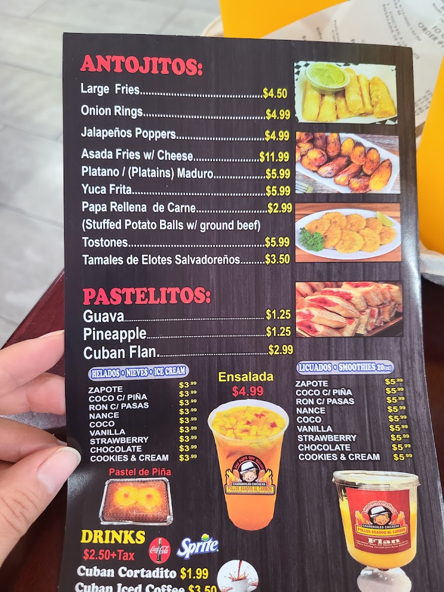 Ay Papa Que Rico - North Hollywood, CA menu board