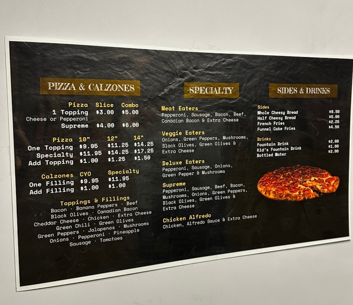 Piccola Cucina menu board