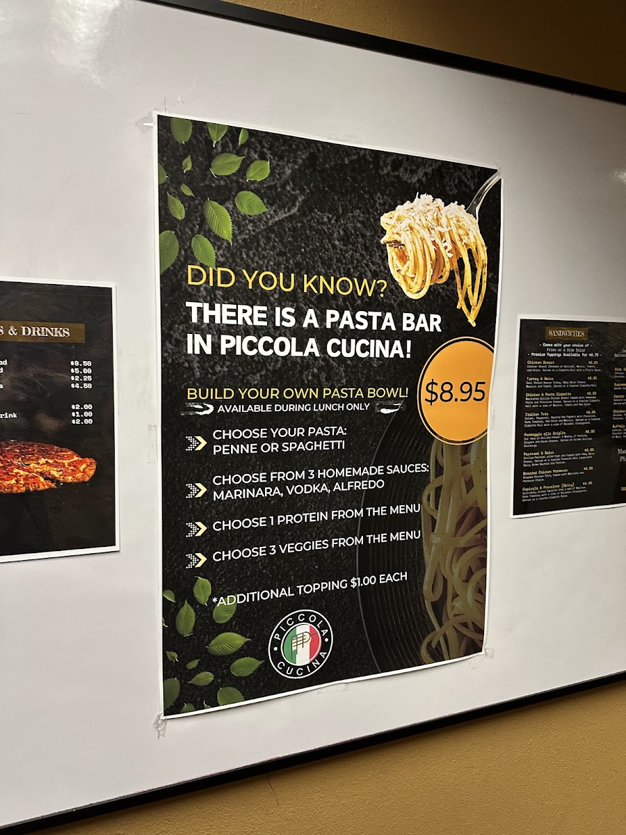 Piccola Cucina menu board